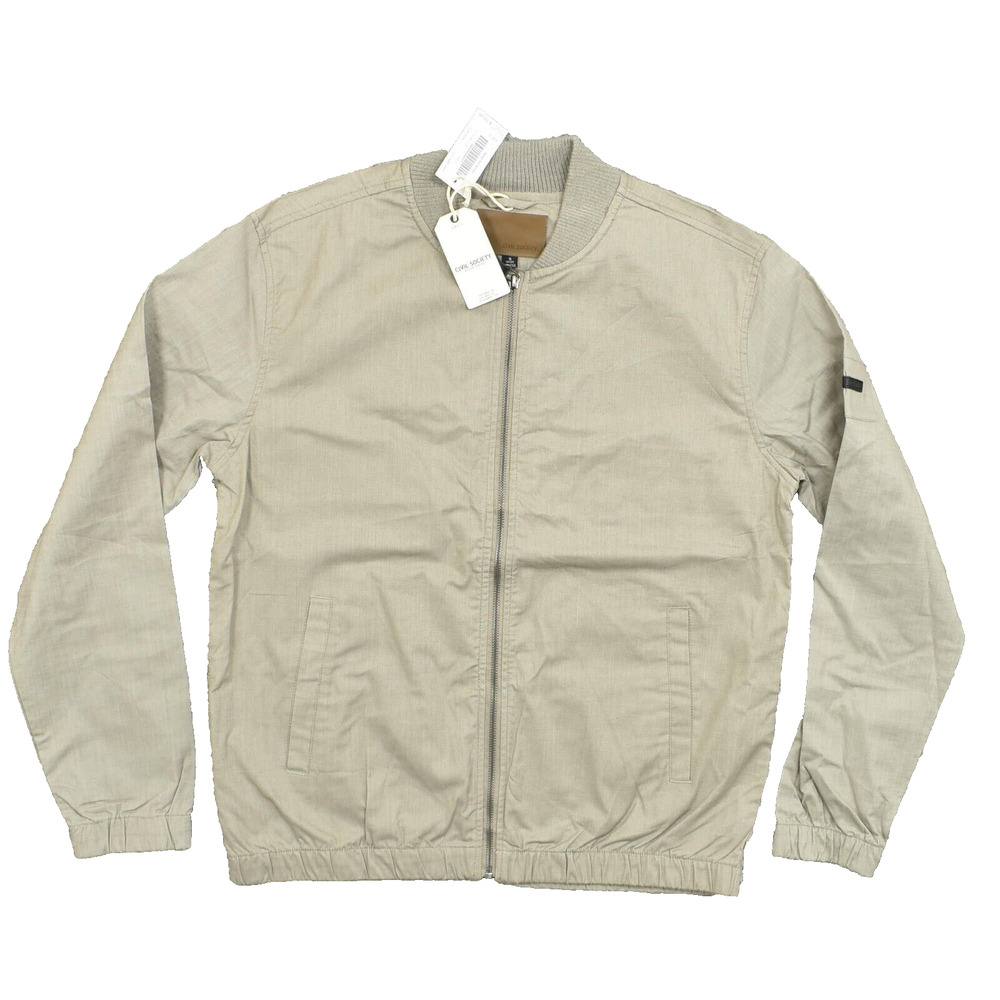 NEW Civil Society Men's Size S Bomber Jacket Brown Cotton Tarek Cement